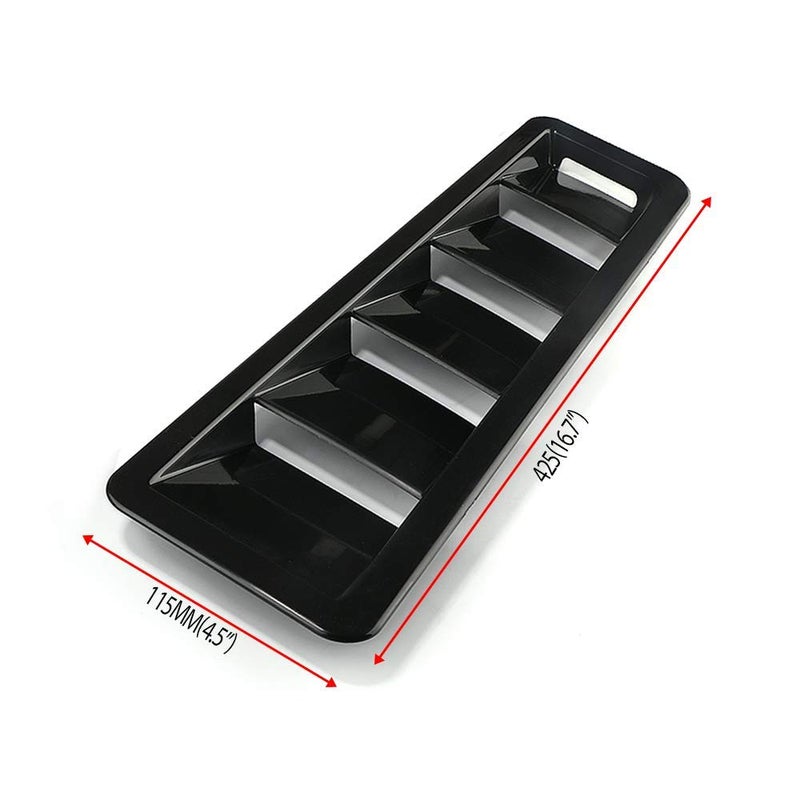 WENJTP Hoods Vents Bonnet Cover Hood Scoop For Cars Vent Cover HTRACING (Black) - Image 5